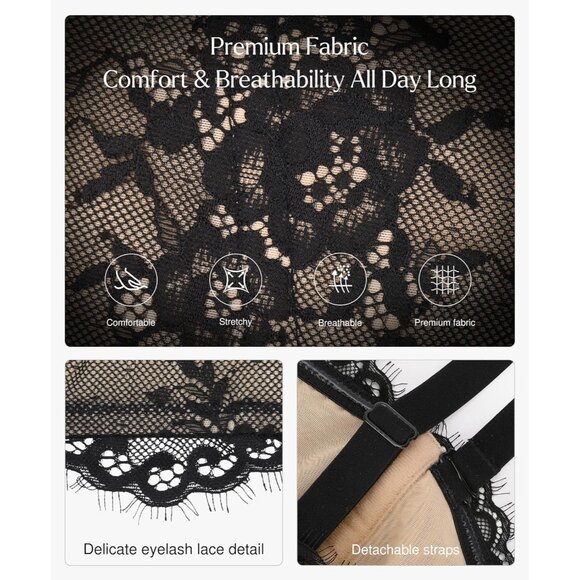 Women First Skin black Shape wear Lace Corset Bustier Top with Buckle Summer - Picture 4 of 6